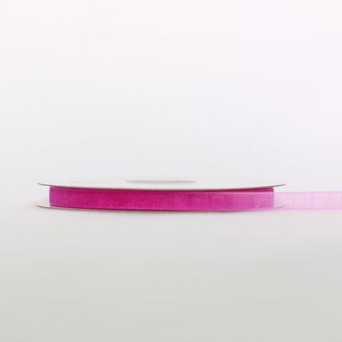 ORGANZA WOVEN EDGE (PETITE SHEER) 07mm x 50Mtr SHOCKING PINK