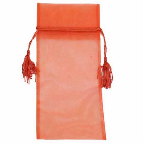 POUCH TASSEL LARGE 25(H) x 15(W)cm TANGERINE (PACK OF 10)