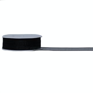 ORGANZA WOVEN EDGE (PETITE SHEER) 07mm x 50Mtr BLACK