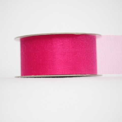 SPARKLE ORGANZA 38mm x 50Mtr HOT PINK