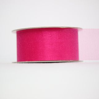 SPARKLE ORGANZA 38mm x 50Mtr HOT PINK