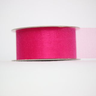 SPARKLE ORGANZA 38mm x 50Mtr FUCHSIA