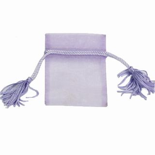 POUCH ORGANZA TASSEL MINI 10(H) x 7.5(W)cm LAVENDER (PACK OF 10)