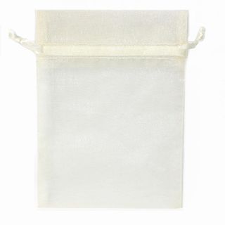 POUCH ORGANZA LARGE 25(H) x 15(W)cm CREAM (PACK OF 10)