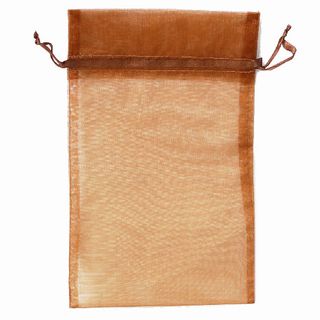 POUCH ORGANZA LARGE 25(H) x 15(W)cm COPPER (PACK OF 10)
