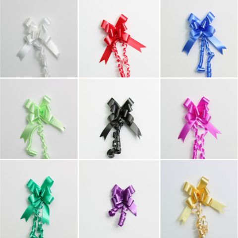 PULL BOW PLAIN 22mm ASSORTED  (PACK OF 100)