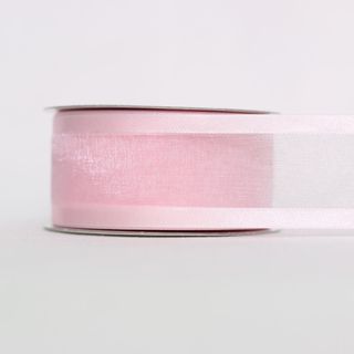 ORGANZA SATIN EDGE (CAPRICE) 38mm x 23Mtr LT.PINK