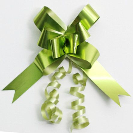 PULL BOW MATT METALLIC 22mm CITRUS GREEN (PACK OF 100)