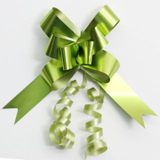 PULL BOW MATT METALLIC 22mm CITRUS GREEN (PACK OF 100)