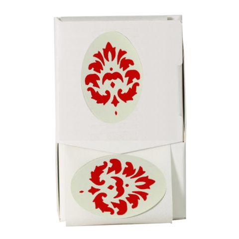 GIFT STICKERS MOTIF RED - 200 STICKERS PER PACK