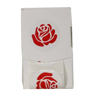 GIFT SEALS ROSE RED 200 STICKERS