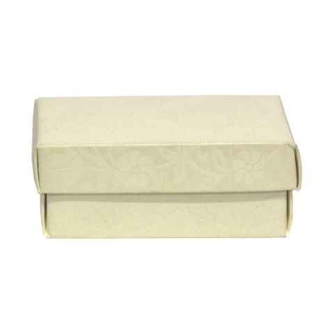 CHOC BOX MINI 95(L) x 65(W) x 40(H)mm CREAM DIAMANTE  (MIN BUY 10)