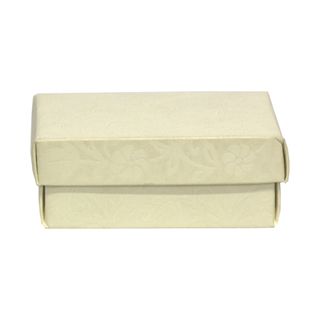 CHOC BOX MINI 95(L) x 65(W) x 40(H)mm CREAM DIAMANTE  (MIN BUY 10)