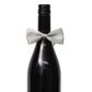 WINE BOTTLE BOW TIE - SILVER (PACK OF 12)