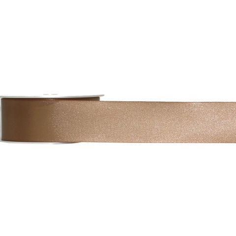 SATIN DOUBLE FACE 40mm x 25Mtr CINNAMON