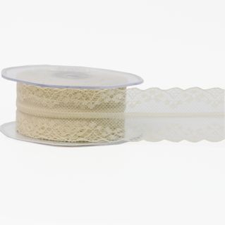 DELICATE LACE 38mm x 20M BISCUIT