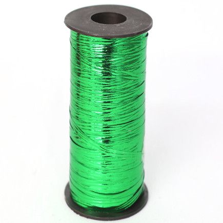 CURLING RIBBON METAL EMBOSSED 5mm x 460Mtr EMERALD