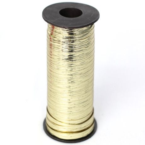 CURLING RIBBON METAL EMBOSSED 5mm x 460Mtr GOLD