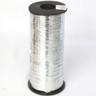 CURLING RIBBON METAL EMBOSSED 5mm x 460Mtr SILVER