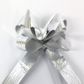 PULL BOW METALLIC EMBOSSED 22mm SILVER (PACK OF 100)