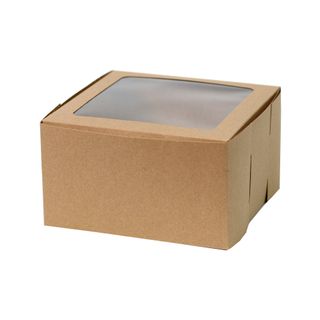 SMALL CAKE BOX BROWN 180(L) x 180(W) x 100(H)mm