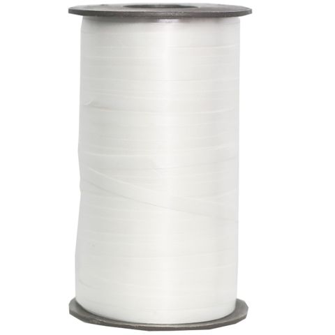 CURLING RIBBON PLAIN 5mm x 460Mtr WHITE