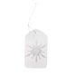 GIFT TAG WHITE SNOWFLAKES (C) 10 PER PACK