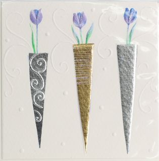 GIFT CARD 3 FLOWERS 78mm X 78mm MIN BUY 10