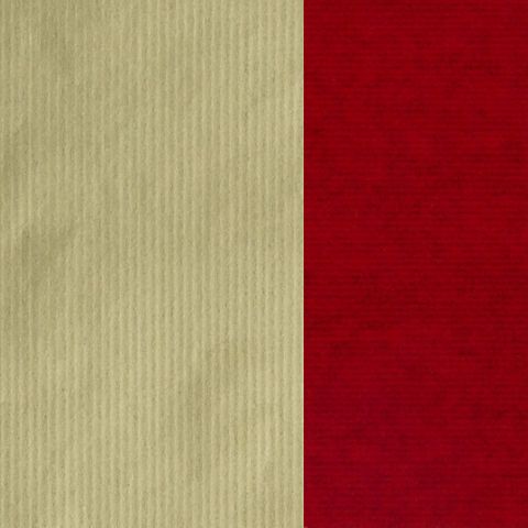 RIB KRAFT DOUBLE SIDED 350mm x 50Mtr RED/GOLD