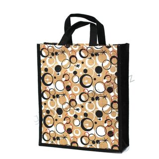 SPLASH JUTE SHOPPING BAG 35(H) x 30(W) x 12.5(G) cm