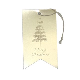 GIFT TAG GOLD MERRY CHRISTMAS 12 PER PACK