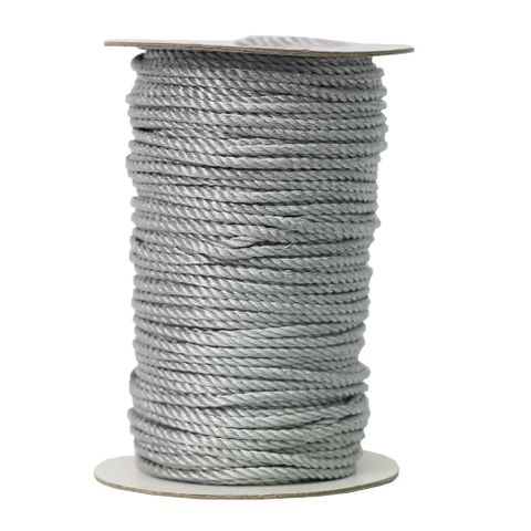 TWISTED METALLIC THREAD 3.5mm x 91Mtr SILVER