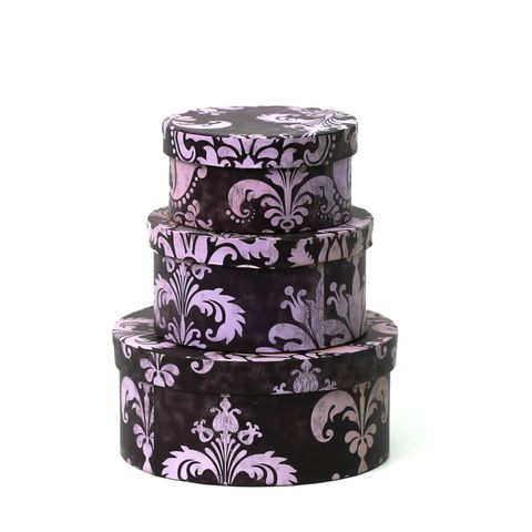 BROWN ROUND BOX SET (SML, MED, LGE) (SECONDS NO RETURNS)