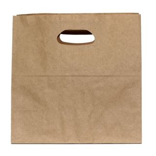 KRAFT BAG BROWN DIECUT 28Hx28W x15G CM  PACK OF 10