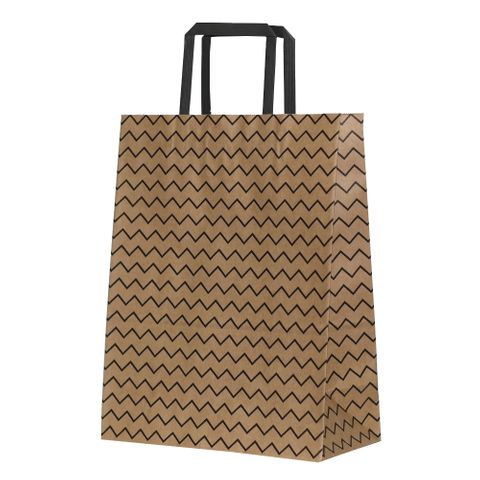 KRAFT BAG BROWN WAVE LARGE 33Hx25.4W x12.7G CM  PACK OF 10