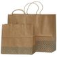 KRAFT BAG BROWN OBLIQUE STRIPE BLUE SML 19Hx21Wx11Gcm PACK OF 10