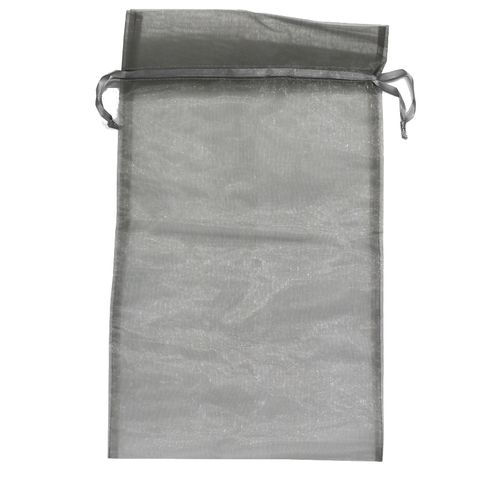 POUCH ORGANZA EXTRA LARGE 37(H) x 26(W)cm SILVER (PACK OF 10)