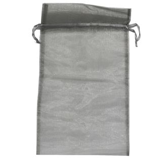 POUCH ORGANZA EXTRA LARGE 37(H) x 26(W)cm SILVER (PACK OF 10)
