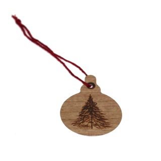 GIFT TAG BROWN TREE - 12 PER PACK