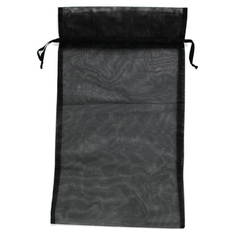 POUCH ORGANZA EXTRA LARGE 37(H) x 26(W)cm BLACK (PACK OF 10)