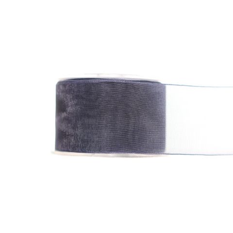 ORGANZA WOVEN EDGE 38mm x 50Mtr NAVY