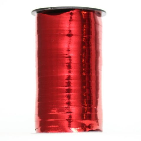 CURLING RIBBON GLOSS MET. 5mm x 250Mtr RED