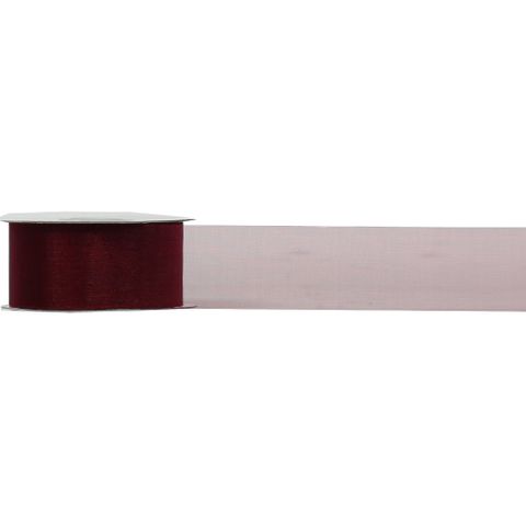 ORGANZA NON WOVEN (SOFIA) 38mm x 50Mtr BURGUNDY SPL (NO RETURNS)