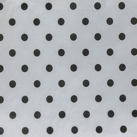 TISSUE PRINTED REAM WHITE W/BLACK DOT - SIZE 50cm X 66cm -100 SHTS