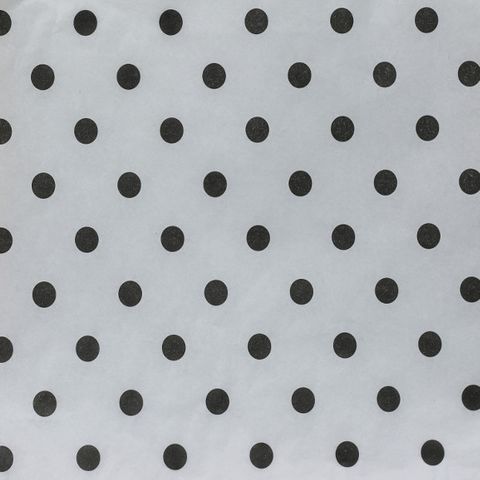 TISSUE PRINTED REAM WHITE W/BLACK DOT  -SIZE 50cm X 66cm -100 SHTS