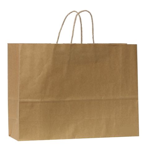 KRAFT BAG BROWN PLAIN LANDSCAPE 31H x 42W x 13G cm PACK OF 10