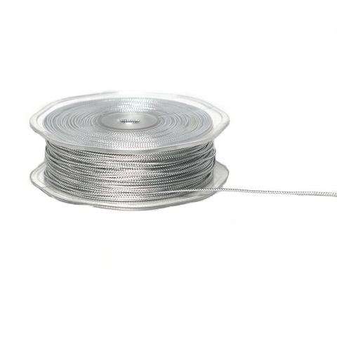 TINSEL CORD 2mm x 92Mtr SILVER