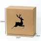 BROWN CORRUGATED BOX REINDEER 20Lx20Wx10Hcm SMALL- FREE RIBBON