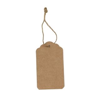 GIFT TAG BROWN RECTANGULAR 10 PER PACK