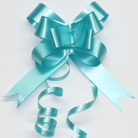 PULL BOW PLAIN 22mm TEAL (PACK OF 100)
